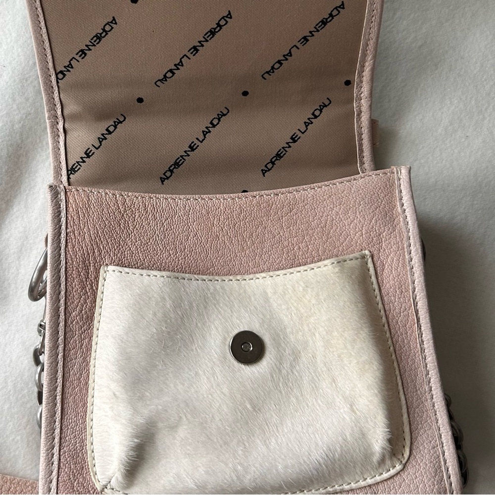 Adrianne Landau lamb skin/ calf skin Leather crossbody bag - Picture 6 of 7